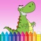 A Dinosaurs coloring book for kids, the world of cute dinosaurs