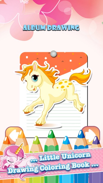 How to cancel & delete Little Unicorn Drawing Coloring Book - Cute Caricature Art Ideas pages for kids from iphone & ipad 1