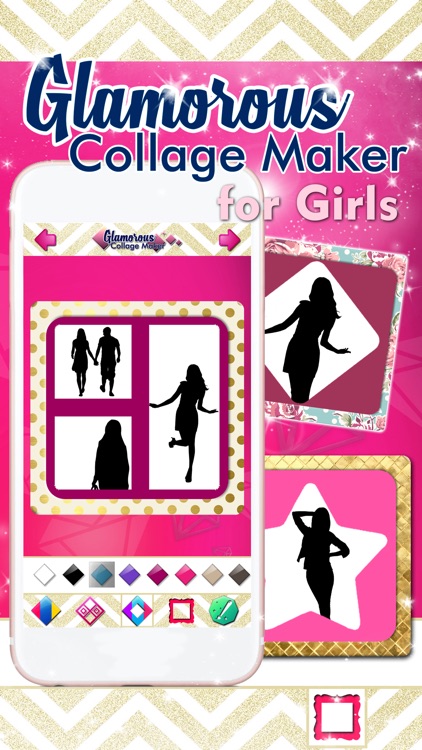 Glamorous Collage Maker for Girls - Stitch and Split Beautiful Pics in Photo Editor