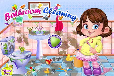 Bathroom Cleaning games for girls and kids screenshot 4