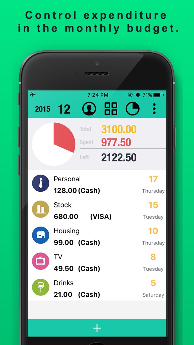 Spending Tracker SpendNext2 - Monthly Budget and expense planner with accounts checkbookのおすすめ画像1