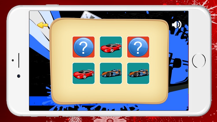 Racing Super Car Memorize Games for Kids