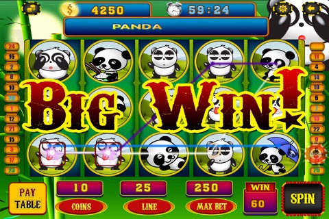 Panda & Fish Bubble in Vegas Casino Slots screenshot 2
