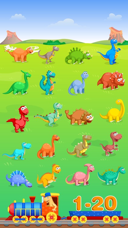 Dinosaur Number Train Game for Kids Free