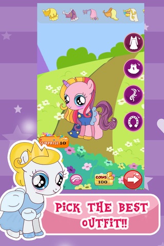 “Princess Pony Dress Up For Equestria Girls” : My Little Pets Friendship Rock salon and Make-Up Ever Game screenshot 3