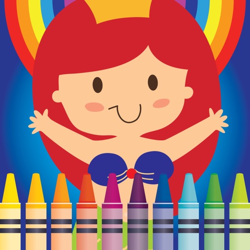 The Little Baby Princess Coloring fun doodling book for Kids iOS App