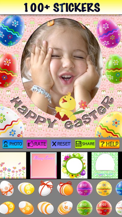 Happy Easter Photo Frames and Stickers
