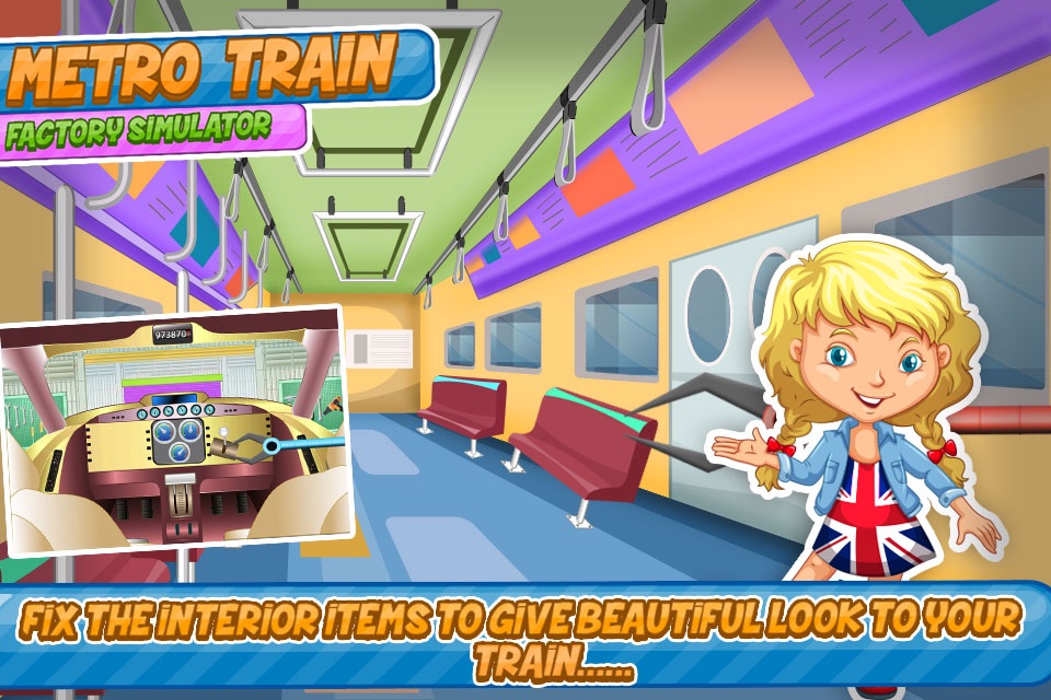 Metro Train Factory Simulator Kids Games screenshot 4