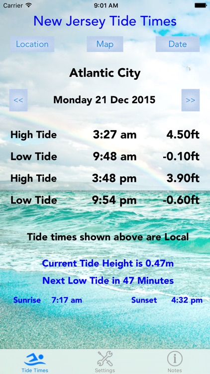 New Jersey Tide Times