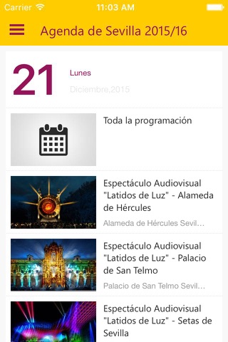 Agenda de Sevilla screenshot 2