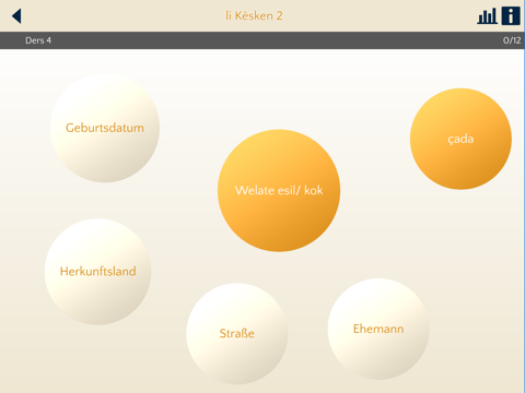 Скриншот из DaFür Kurdisch-Deutsch Wortschatztrainer