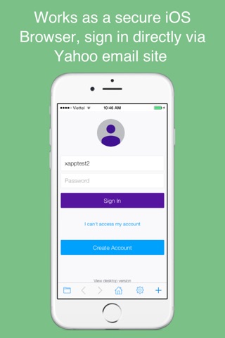 Safe web for Yahoo: secure and easy email mobile app with passcode. screenshot 2