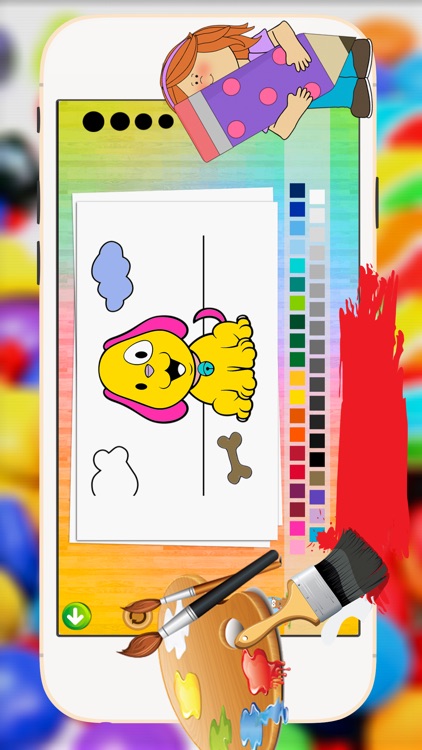 Cat Dog Coloring Book - Animal drawing & painting for good kid games screenshot-4