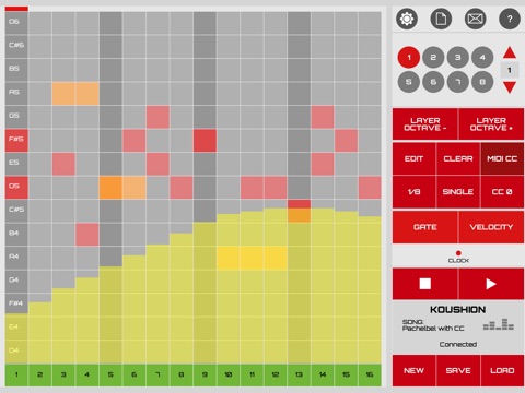 Koushion MIDI Step Sequencer screenshot 2