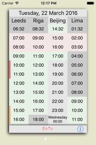 EzTz : Making Time Zones Easy! screenshot 3