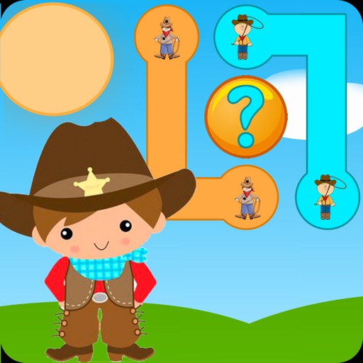 Western Cowboy Match Race Games - Pair Up for Toddlers Icon
