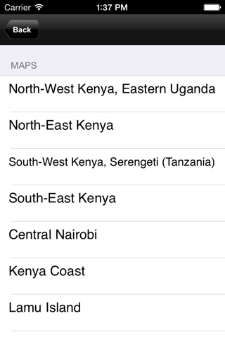 Кения. Туристическая карта. screenshot 2