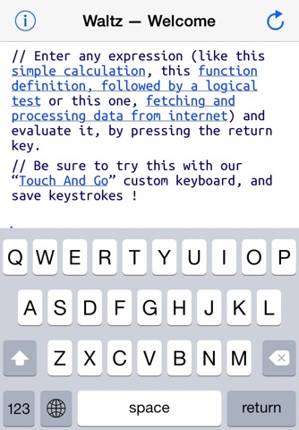 Waltz -- a native calculator in a "smart scratchpad" screenshot 2