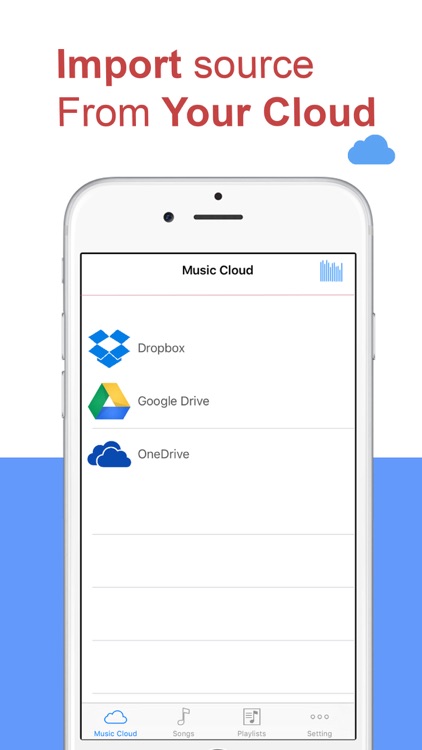 Free Music -  Player & Streamer  for Dropbox, OneDrive & Google Drive