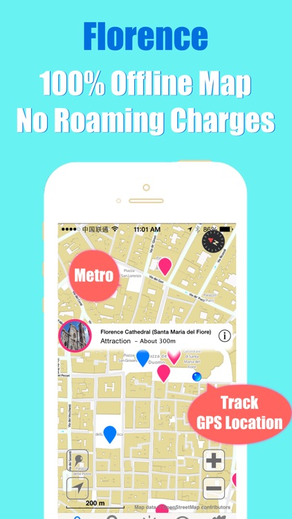Florence travel guide with offline map and metro transit by BeetleTrip