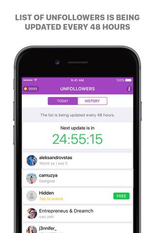 Who Unfollowed My  Profile - Unfollowers - náhled