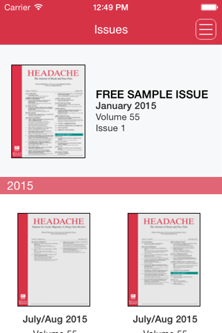 Headache:The Journal of Head and Face Pain screenshot 4