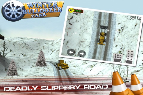 3D Winter Bulldozer Park Games screenshot 4