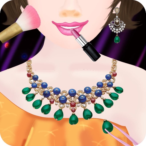 Super Star Model Show:Makeup Party is Prom Salon Makeover Games Free for Dressup and Necklace Designer HD.