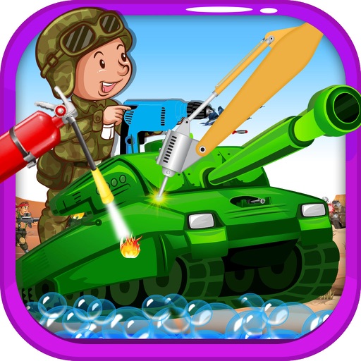 Army Tank Repair Shop – Messy tank makeover game for kids Icon