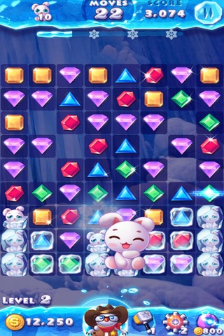 Diamond Smash Mania - 3 match puzzle splash game screenshot 2