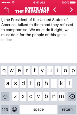 Write Like the US President screenshot 3