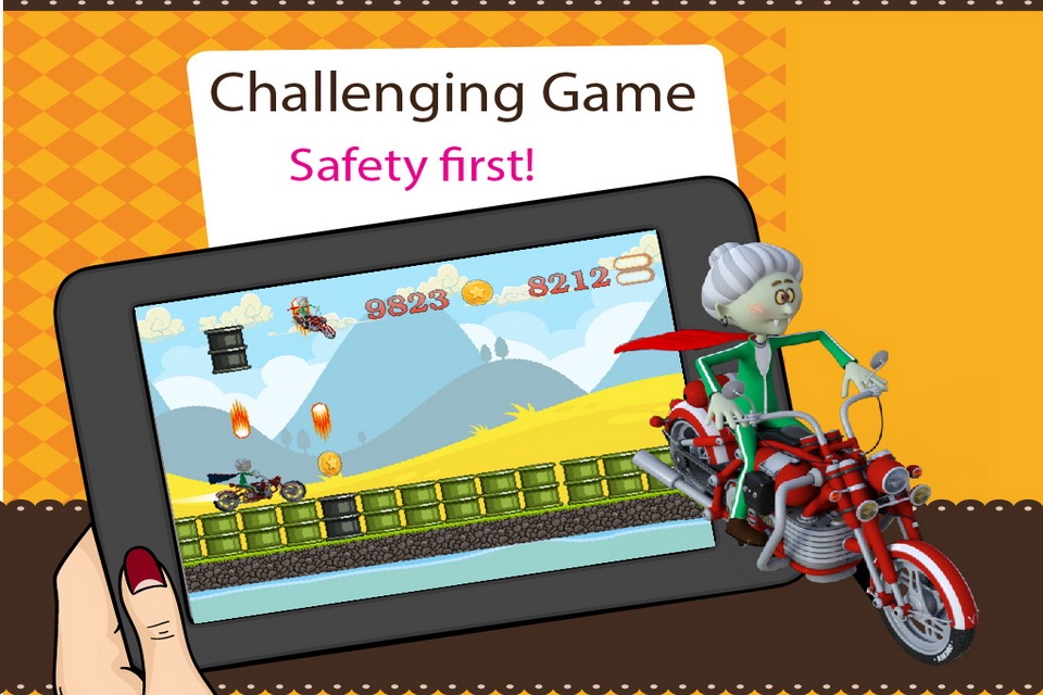 Angry Grandma Racing - Moto racer hill climb games screenshot 3