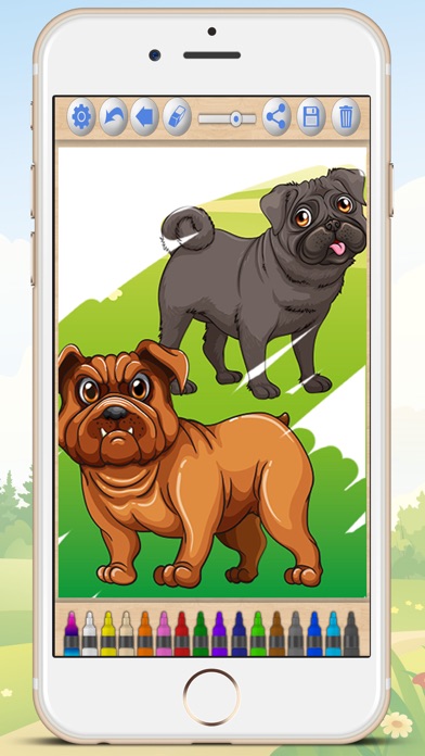 How to cancel & delete Paint drawings of dogs puppies - Educational games children from iphone & ipad 2