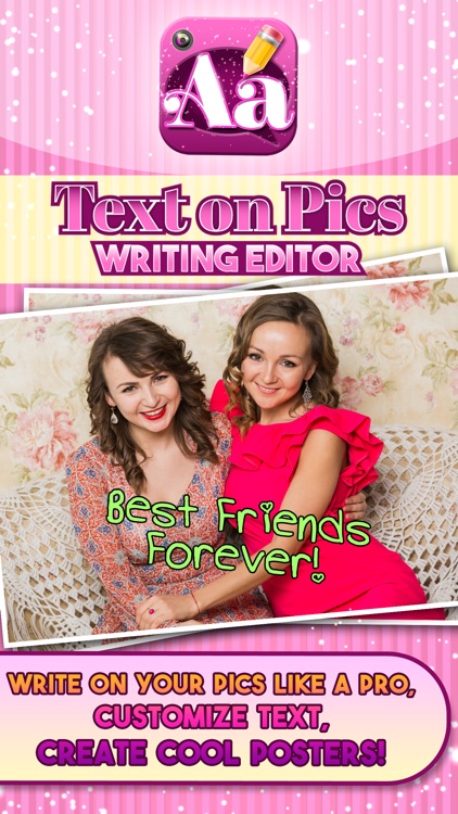 Text on Pics Writing Editor: Add Words and Write Captions over Photos