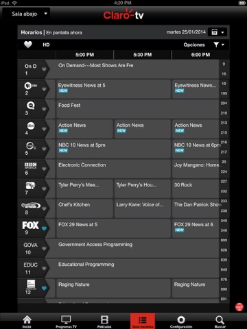 Claro TV  iPad Version screenshot 4