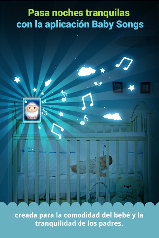 Baby songs 2 : bed time companion with lullabies,white noises and night light screenshot 2