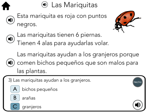 Spanish Reading Comprehension Level 3 screenshot 3