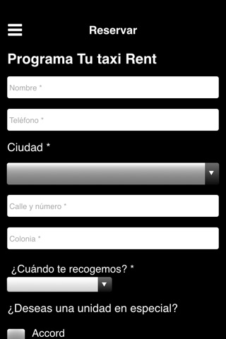 Taxi Rent APP screenshot 2