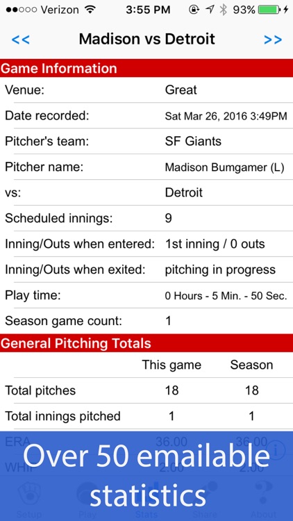 Pitcher Trakker for Baseball and Softball