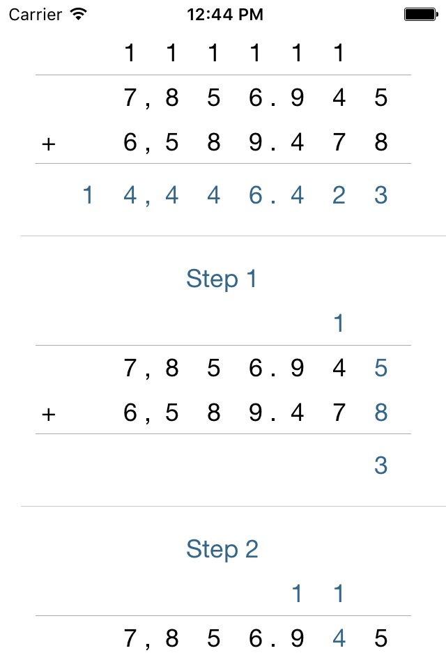 CalcStep Lite - Math Addition Steps in Pics screenshot 4