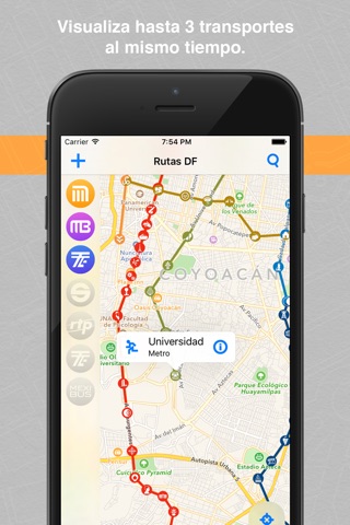 Rutas DF Metro, Metrobús, Tren Ligero, Suburbano, Mexibús, Trolebús y Ecobús de la Ciudad y Estado de México screenshot 3