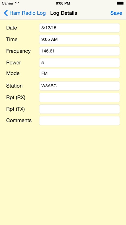 Ham Radio Log