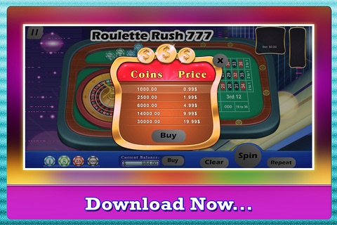 Roulette Rush 777 screenshot 2