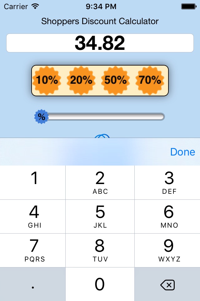 Shoppers Percentage Discount Calculator screenshot 3