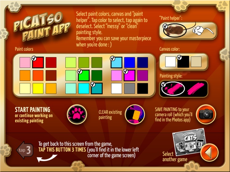 Catch and Paint Games for Cats screenshot-3