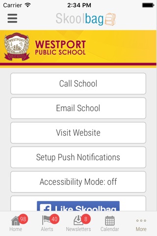 Westport Public School - Skoolbag screenshot 4