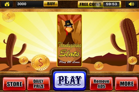 Lucky Thanksgiving Day - Play Pro Vegas Slots Machines Mania & Win! screenshot 3