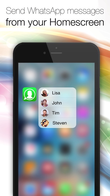 Quick Actions for WhatsApp - A shortcut to WhatsApp right from your Homescreen!