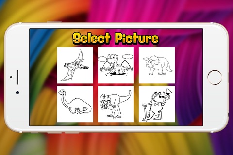 dinosaur fossil crayon coloring book for kid screenshot 2