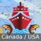 GPS Marine Charts App offers access to charts covering Canada (derived from CHS data)